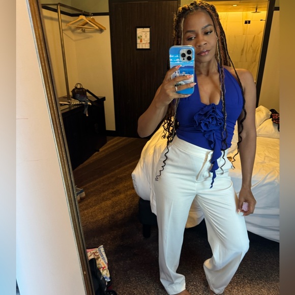 ZARA NWT FLORAL HALTER BODYSUIT - Picture 9 of 10